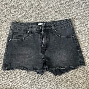 bp Black Jean Shorts Distressed Cut-Off Style